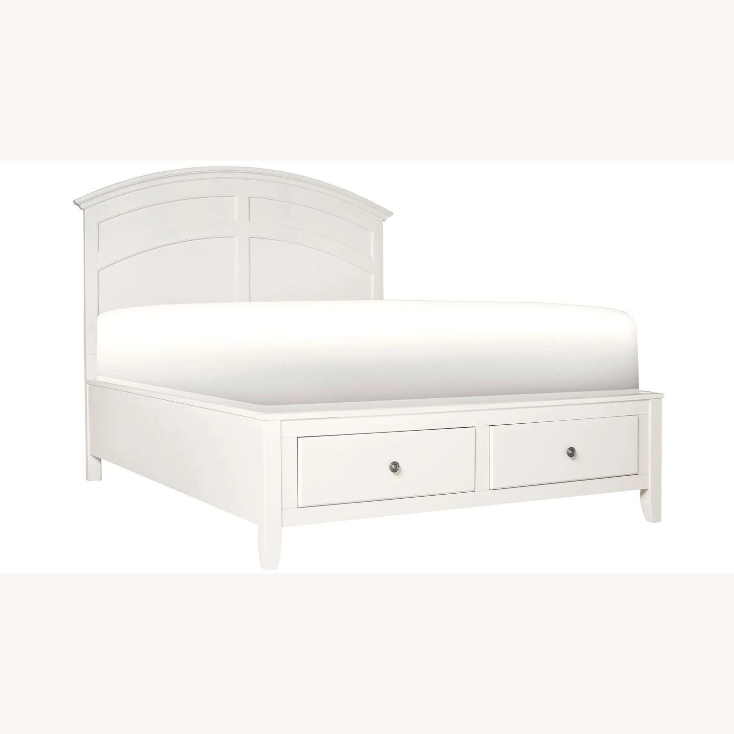 Full White Platform Bed With Drawers - image-4