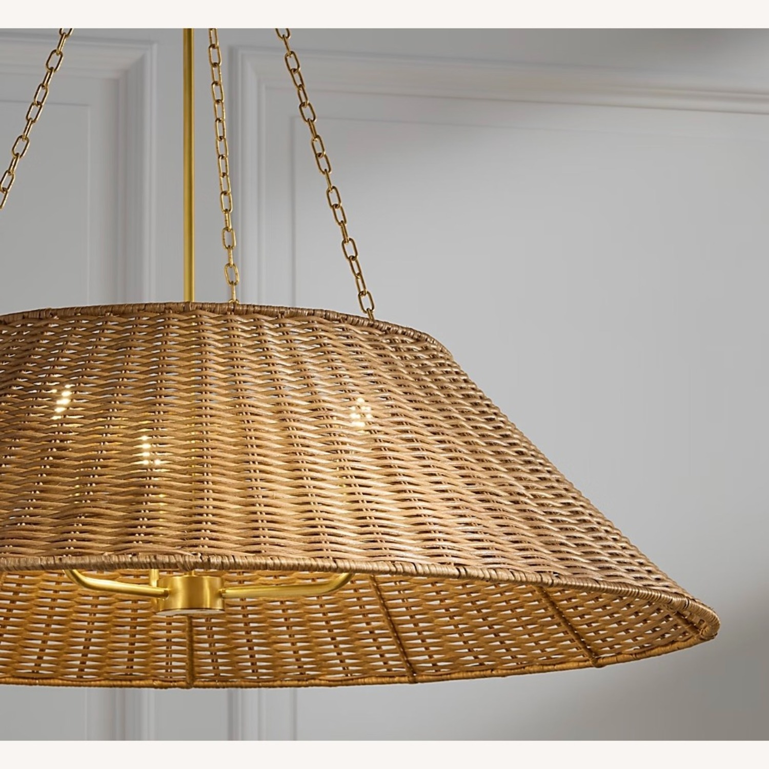 Visual Comfort Woven Hanging Shade Ceiling Light - image-2