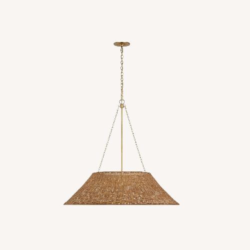Used Visual Comfort Woven Hanging Shade Ceiling Light for sale on AptDeco