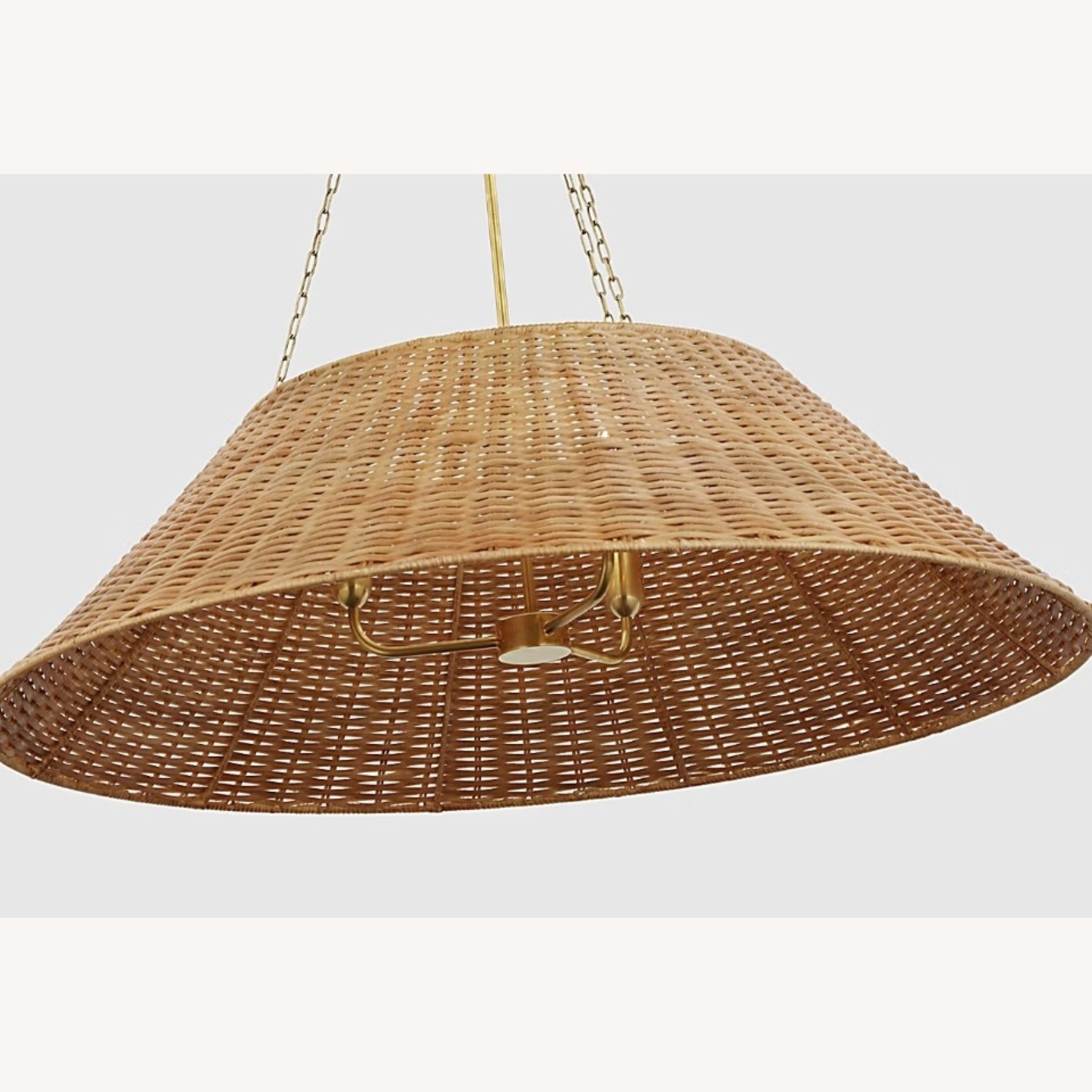Visual Comfort Woven Hanging Shade Ceiling Light - image-1