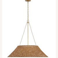 Visual Comfort Woven Hanging Shade Ceiling Light