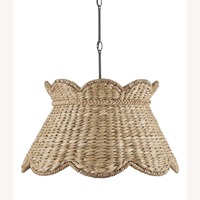 Currey and Company Large Woven Pendant Chandelier