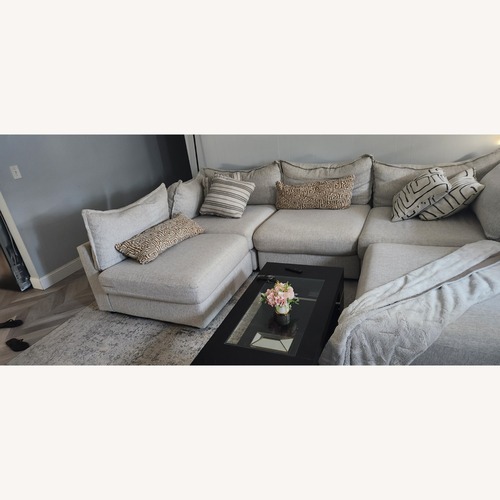 Used Jordan's Furniture Light Gray 3+ Piece Sectional for sale on AptDeco