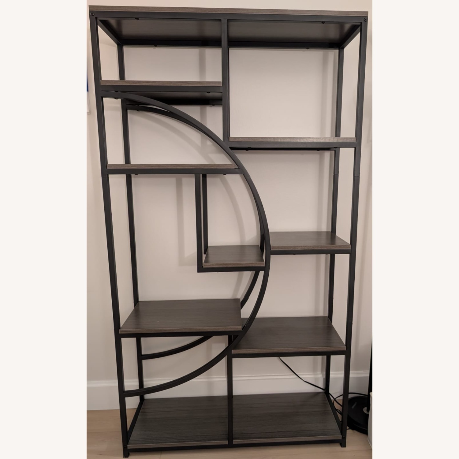 Oscer Industrial 5-Tier Etagere Bookcase - image-1