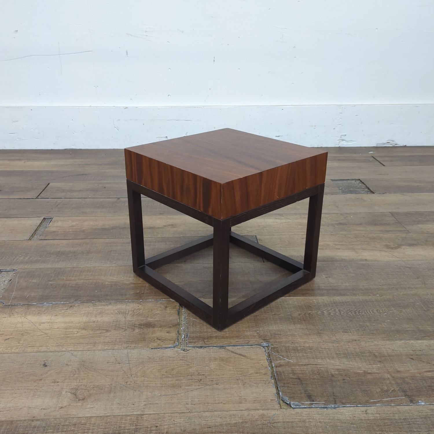 Crate & Barrel Wood Accent Table on Wood Base - image-7