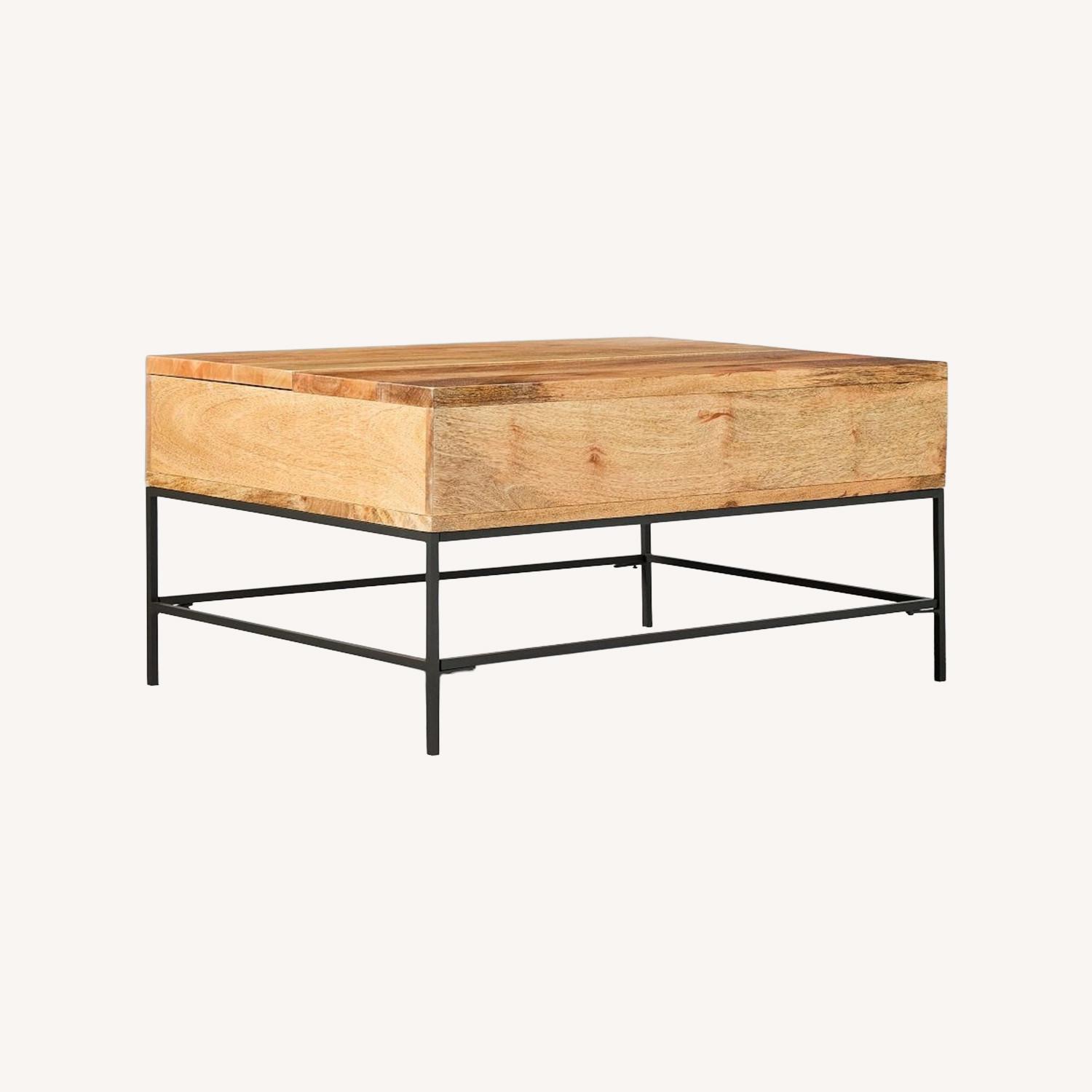 West Elm Industrial Storage Pull Up Coffee Table - image-0