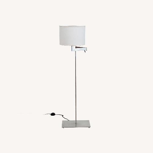 Used Modern Adjustable Floor Lamp with Fabric Shade	 for sale on AptDeco