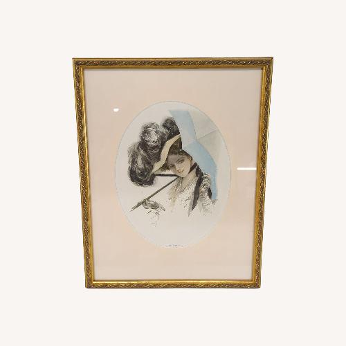 Used Framed Print "The Ambush" by Harrison Fisher for sale on AptDeco