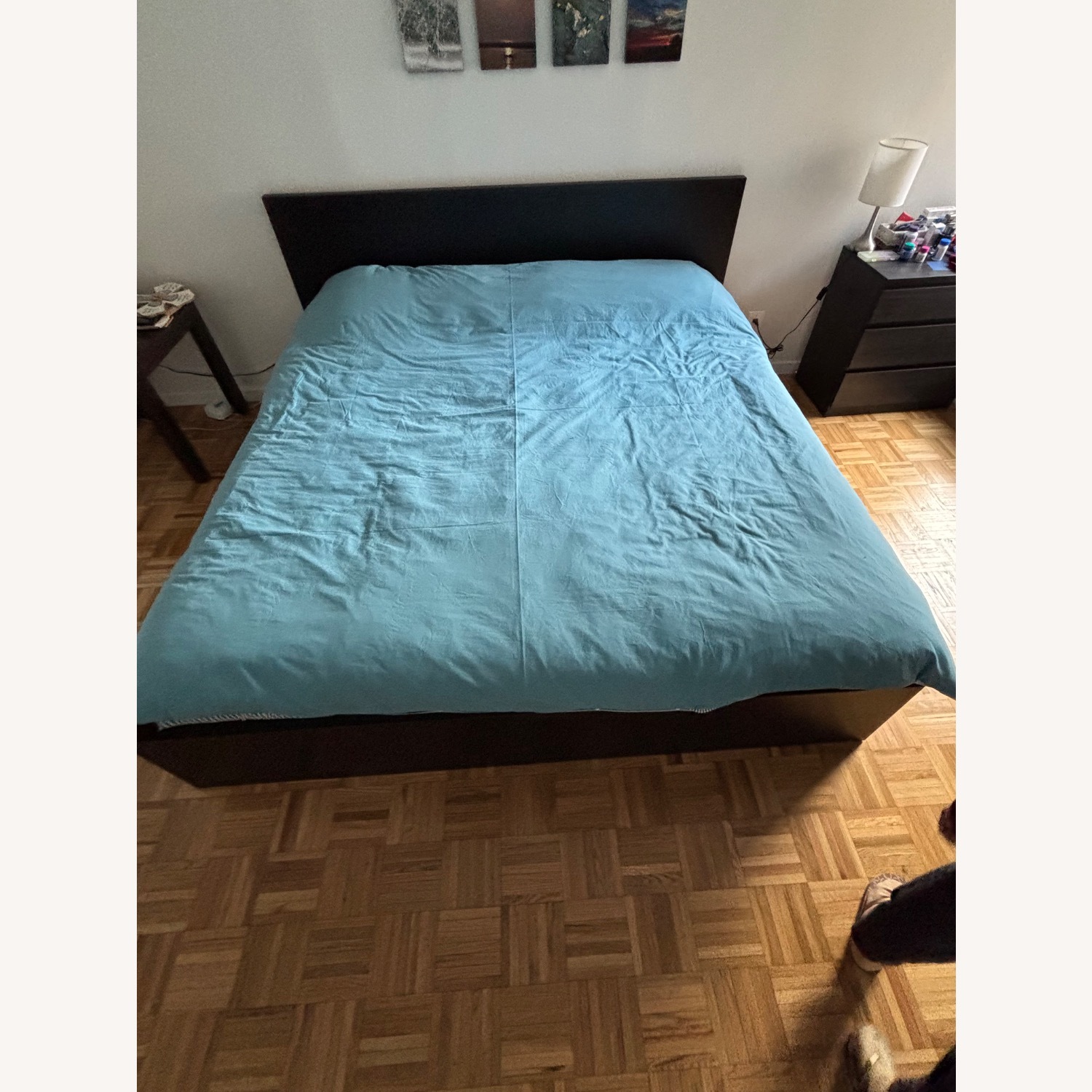 IKEA Dark Brown Wood King Bed - image-2