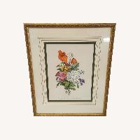 Framed Floral Print - ‚Heliotrope Anemones