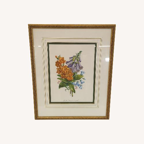 Used Botanical Flower Print Framed,Campanules Digital	 for sale on AptDeco