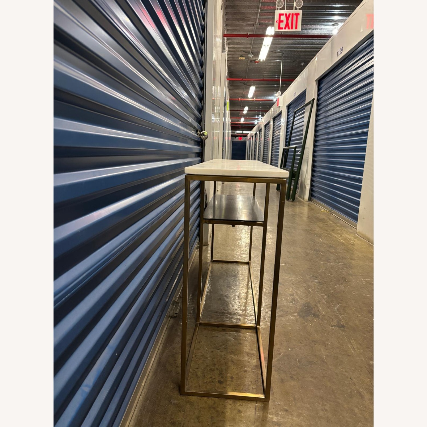 CB2 Two Tone Marble Console Table - image-3