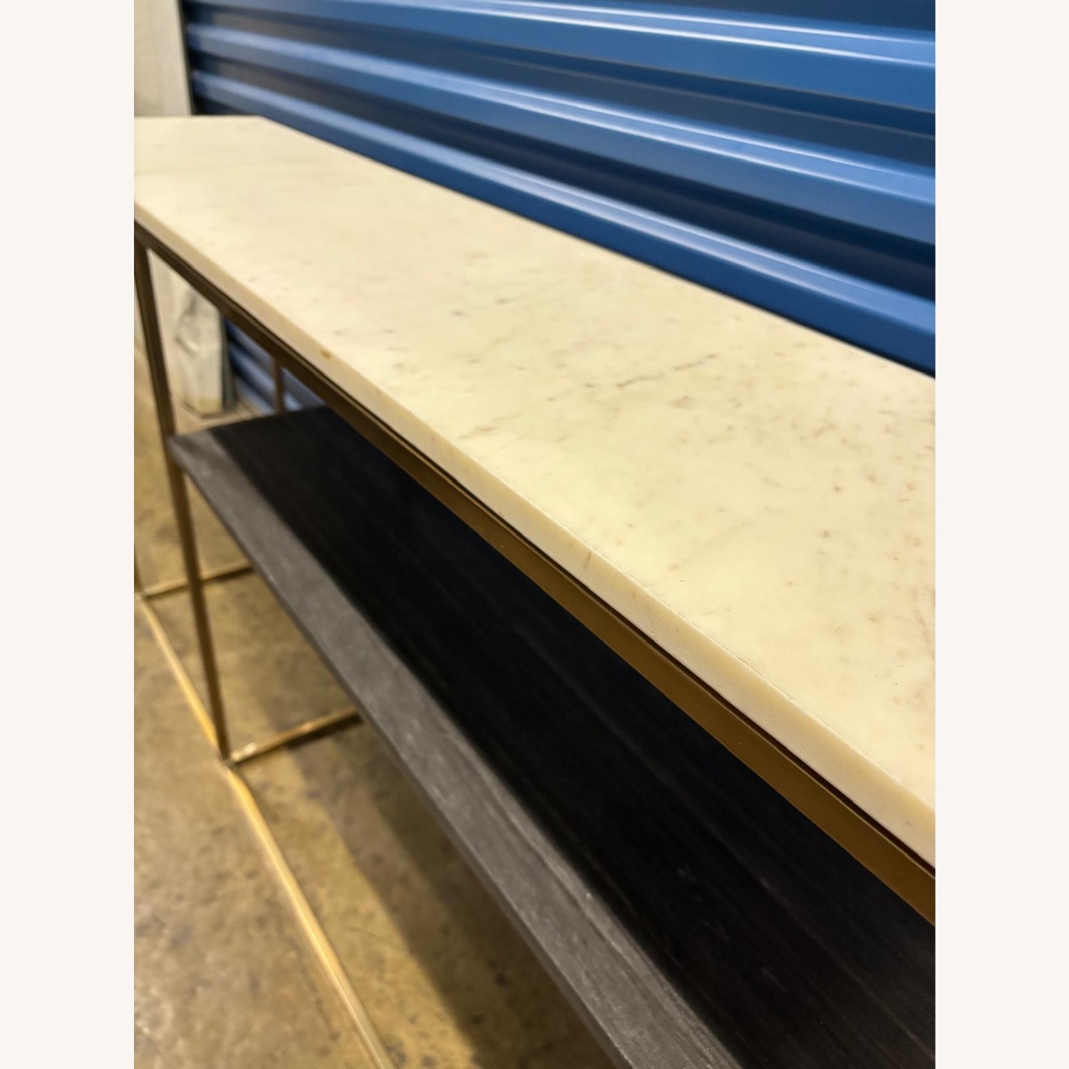CB2 Two Tone Marble Console Table - image-5