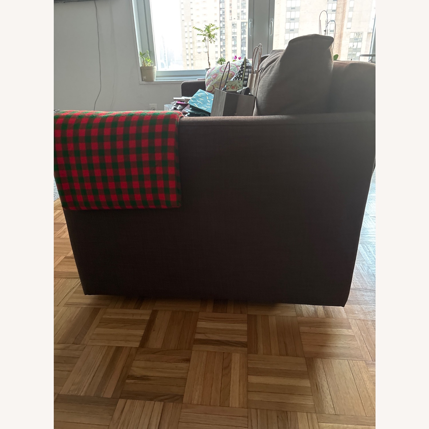 IKEA Dark Brown Fabric Sleeper Sofa - image-3