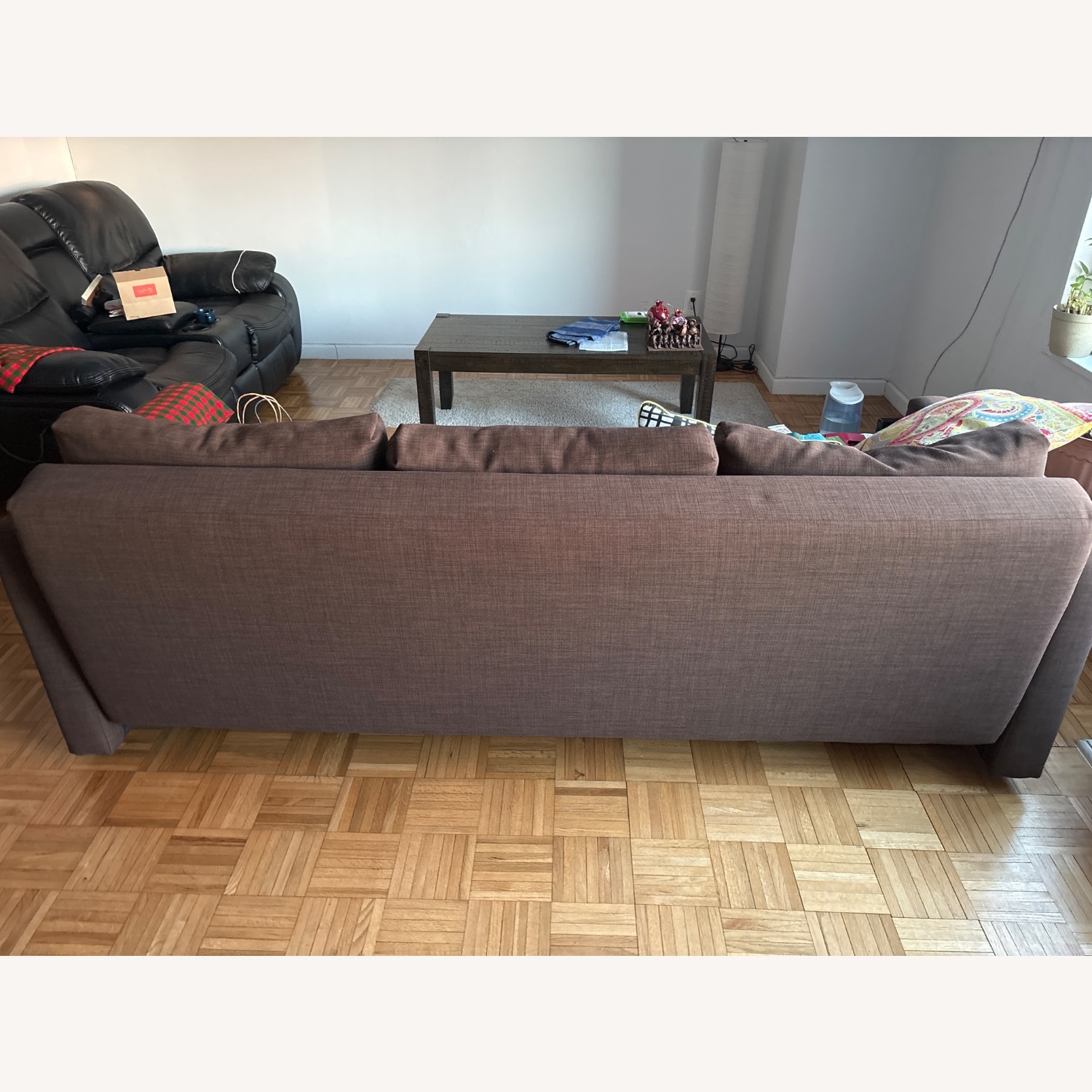 IKEA Dark Brown Fabric Sleeper Sofa - image-2