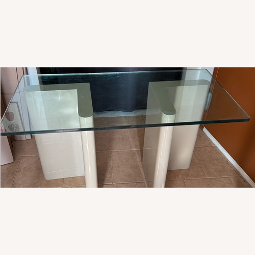 Used Roche Bobois Glass Top Dining Table for sale on AptDeco