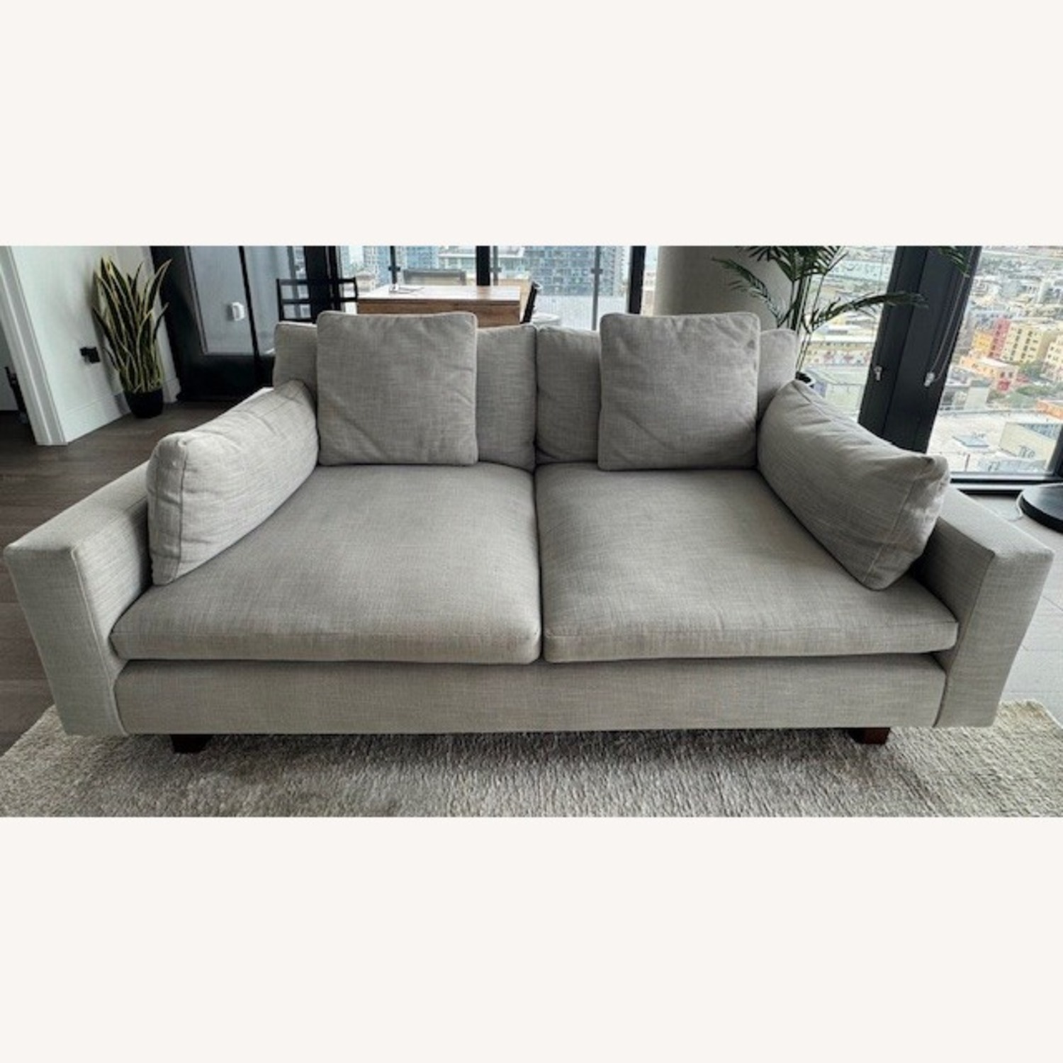 West Elm Light Gray 2 Piece Sectional - image-4