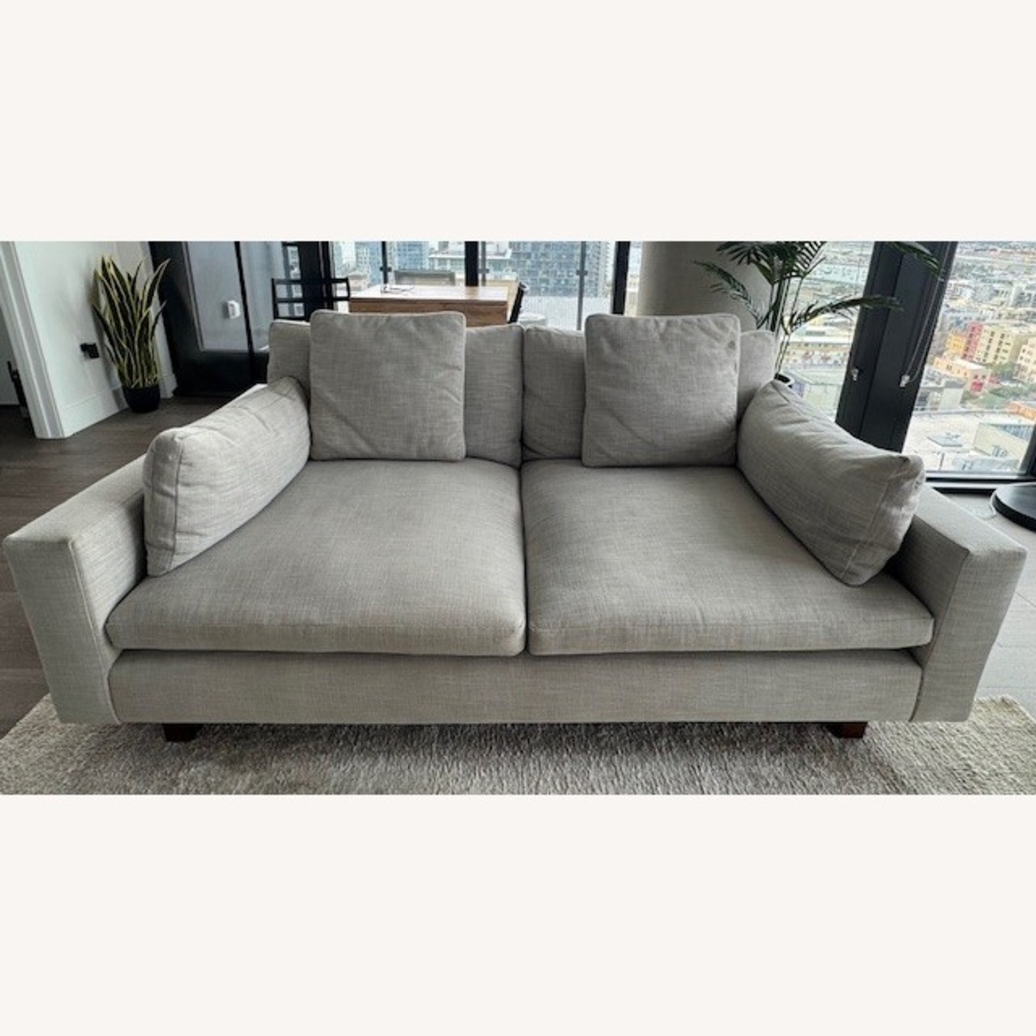West Elm Light Gray 2 Piece Sectional - image-3