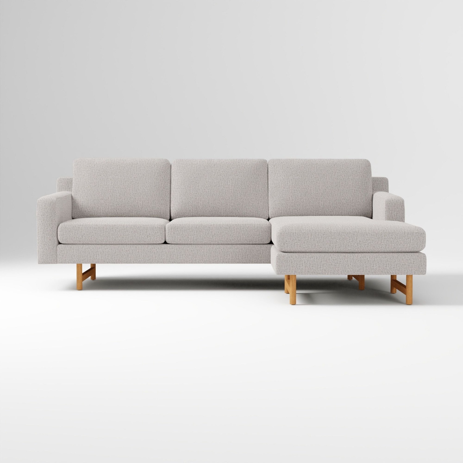 West Elm Eddy Light Gray Reversible Sectional - image-7