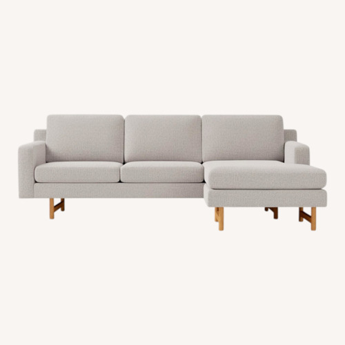 Used West Elm Eddy Light Gray Reversible Sectional for sale on AptDeco