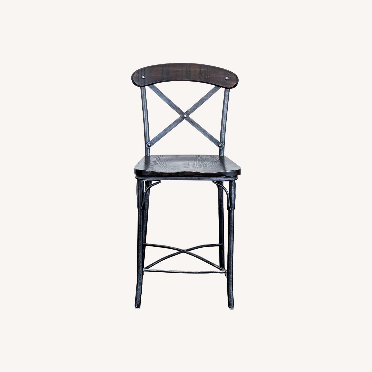 Standard Furniture Distressed Cross Back Bar Stool - image-10