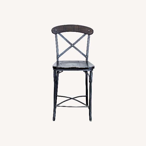 Used Standard Furniture Distressed Cross Back Bar Stool for sale on AptDeco