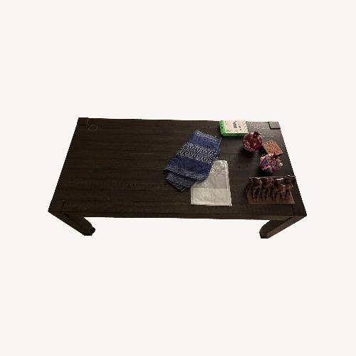 Used Bob's Discount Furniture Dark Brown Coffee Table for sale on AptDeco