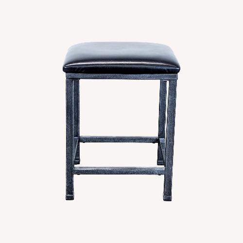 Used Metal Stool with Padded Seat for sale on AptDeco