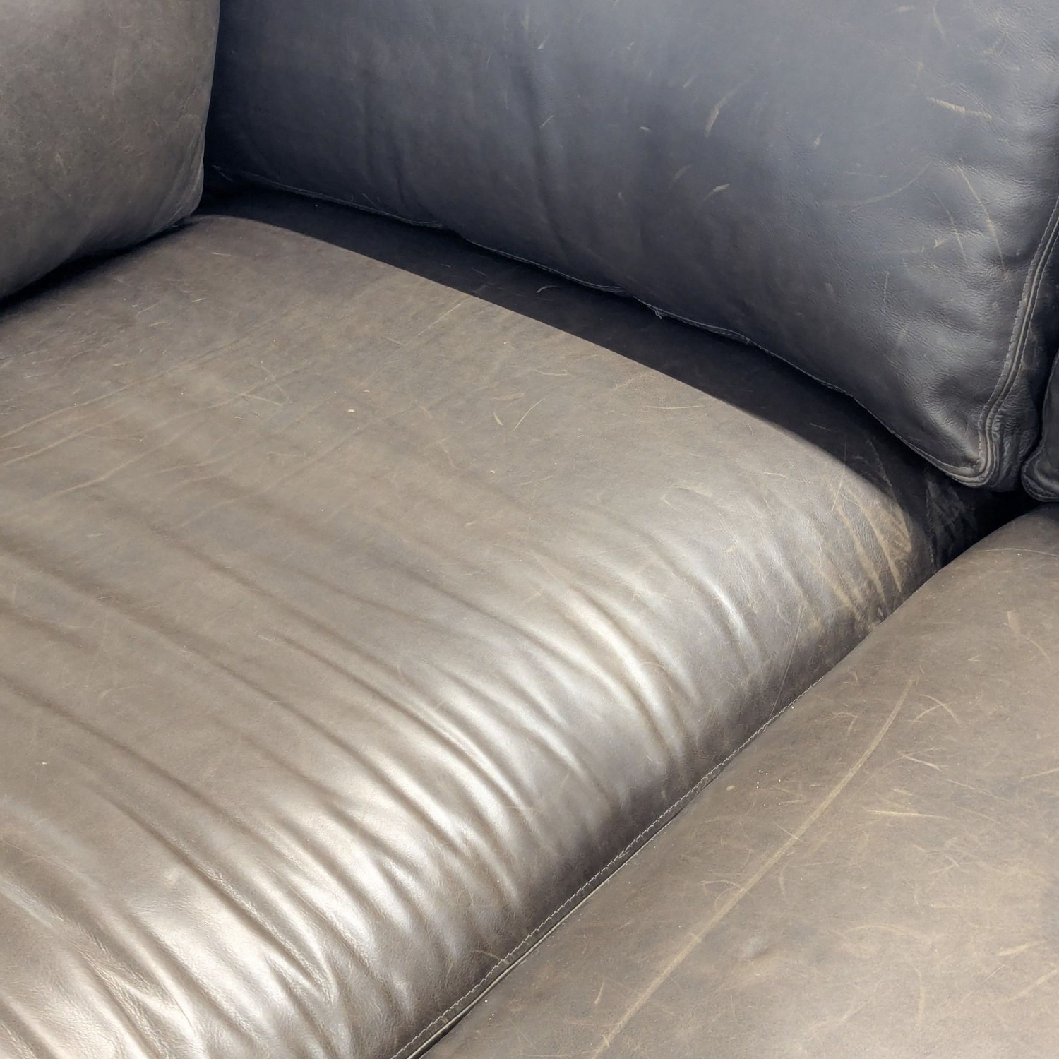 Restoration Hardware Maxwell Brown Leather Sectional - image-4