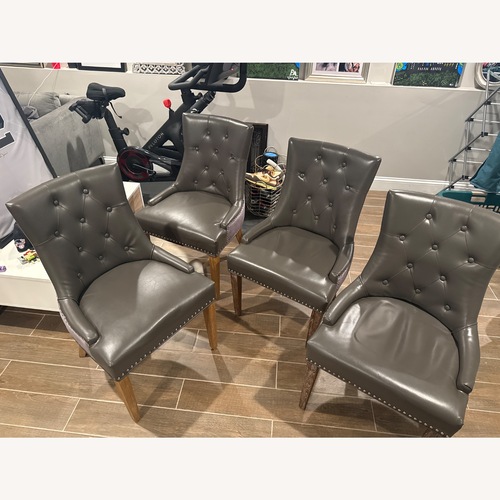 Used 4 Leather Dining Chairs  for sale on AptDeco