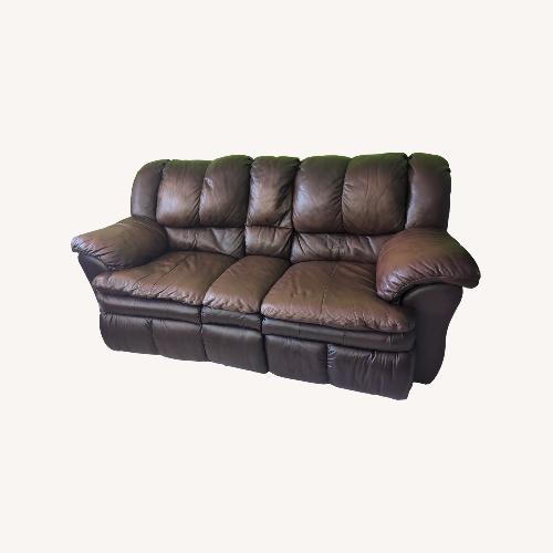 Used Dark Brown Leather 3+ Seater Sofa for sale on AptDeco