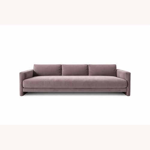 Used CB2 Camden Purple Velvet 3+ Seater Sofa for sale on AptDeco