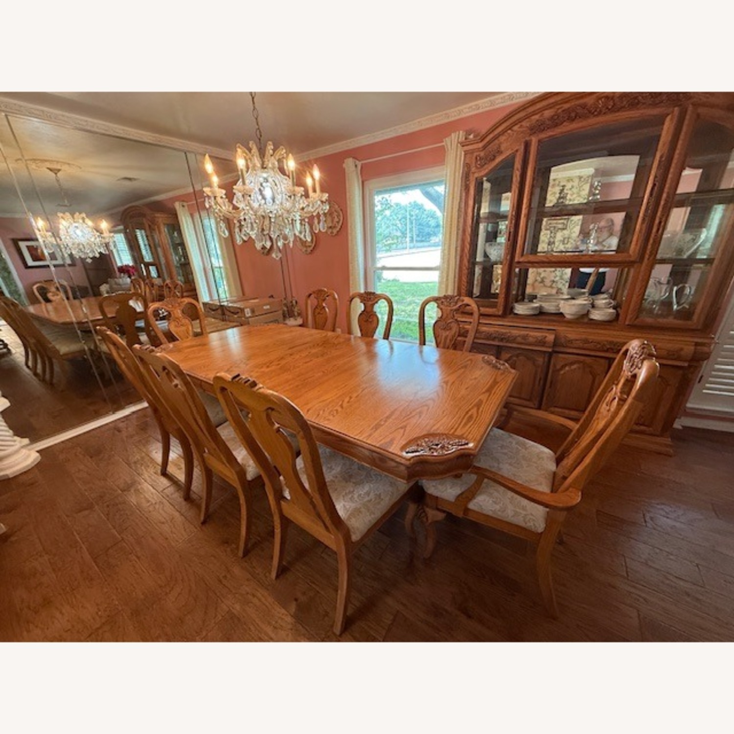 Havertys Oak China Cabinet - image-4