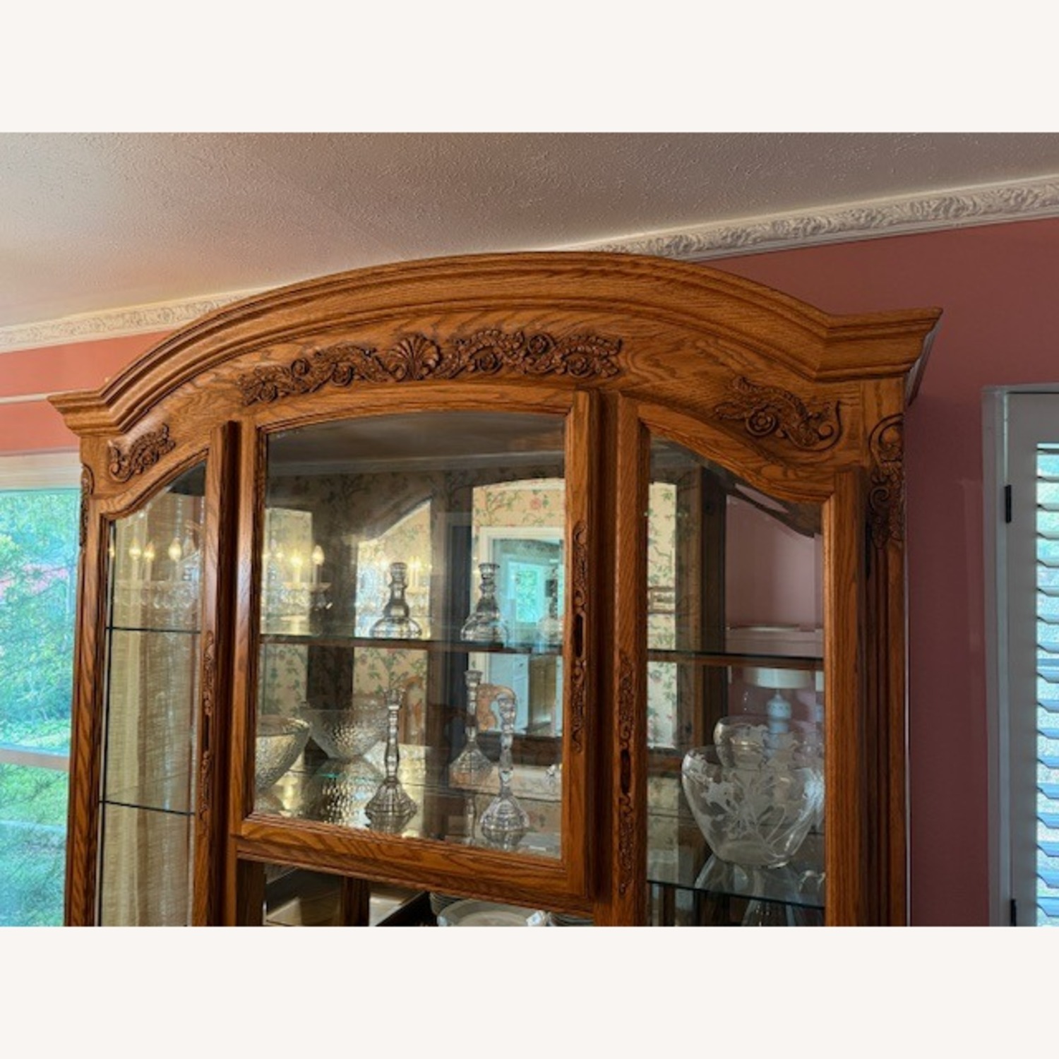 Havertys Oak China Cabinet - image-3