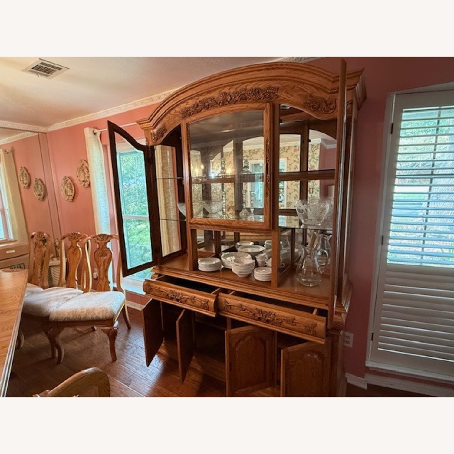 Havertys Oak China Cabinet - image-2