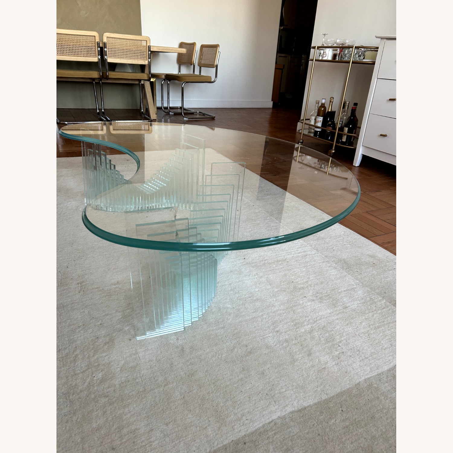 Vintage Glass Mid-Century Modern Coffee Table - image-2