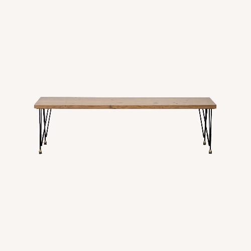 Used Urban Wood Goods Urban Loft Black & Brass Bench for sale on AptDeco