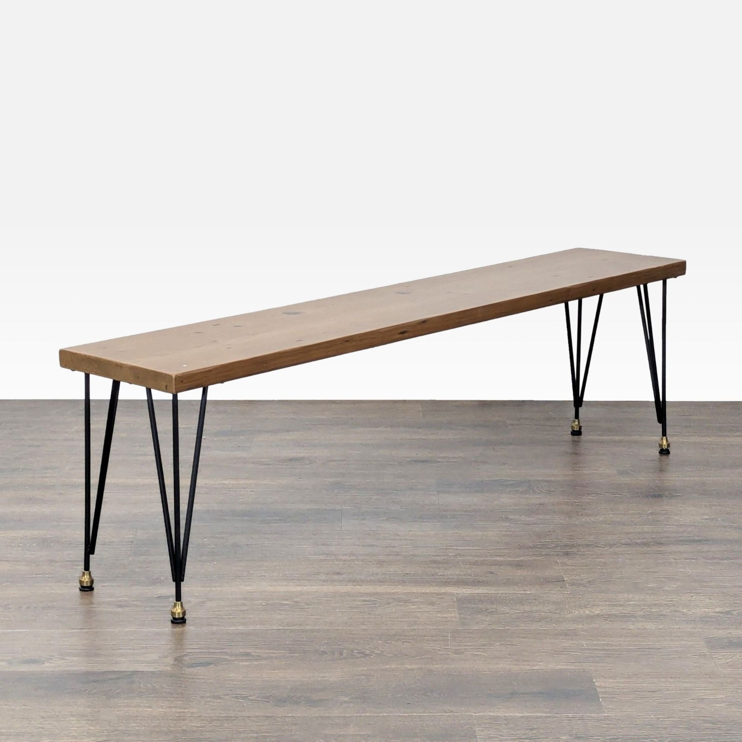 Urban Wood Goods Urban Loft Black & Brass Bench - image-6