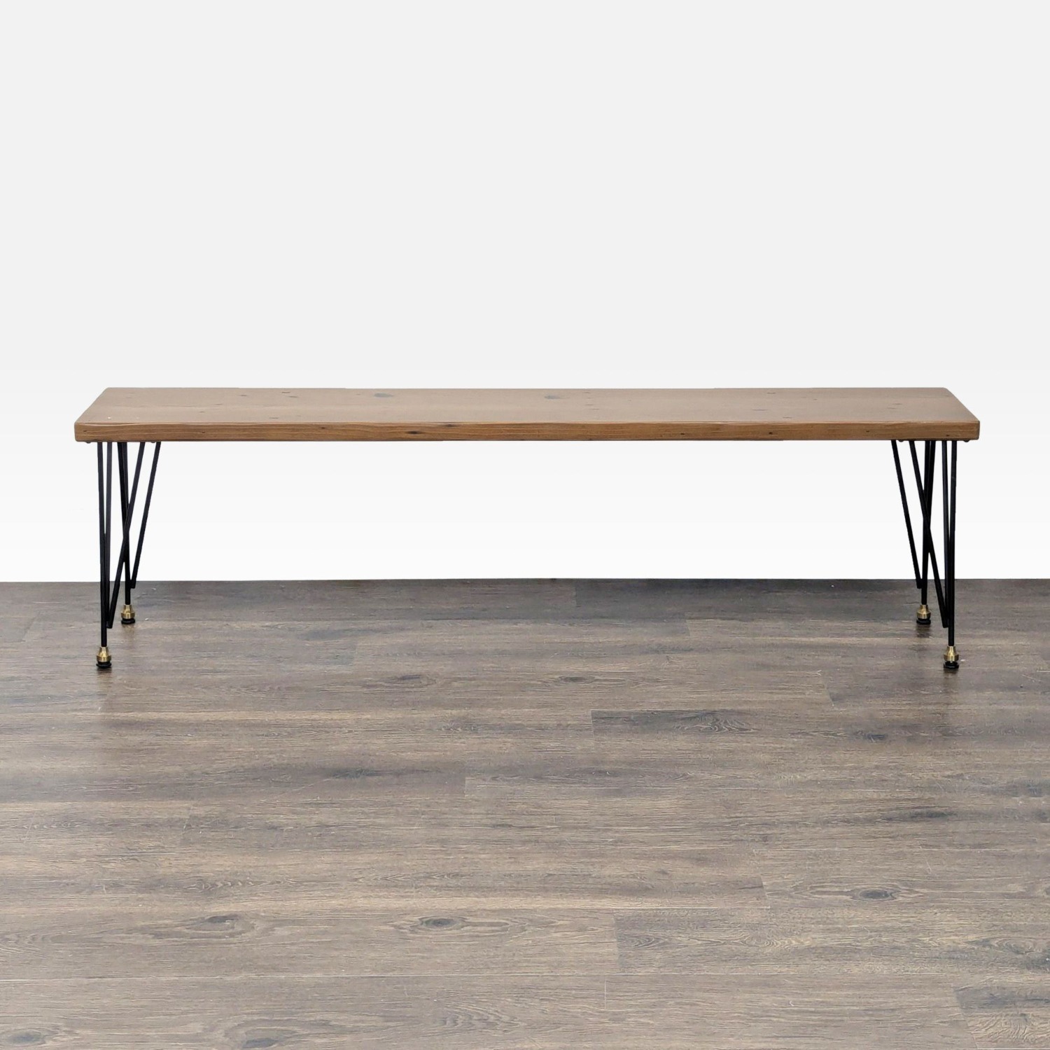 Urban Wood Goods Urban Loft Black & Brass Bench - image-5