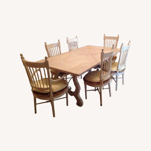 Used 1960's Belgian Oak Dining Table for sale on AptDeco