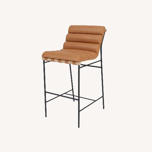 Used Denver Modern Vail Stool in Saddle Leather for sale on AptDeco