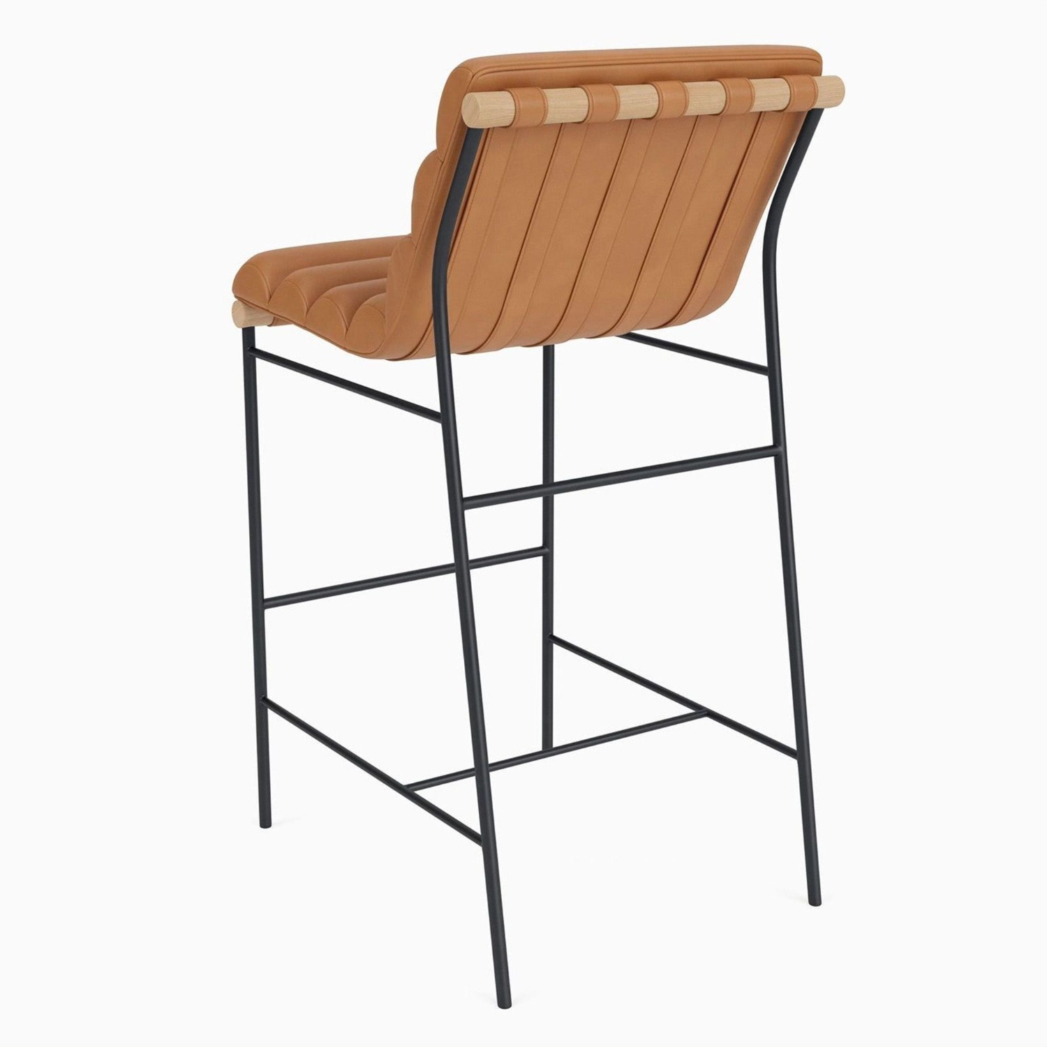 Denver Modern Vail Stool in Saddle Leather - image-3