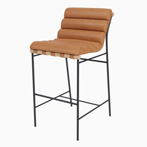 Used Denver Modern Vail Stool in Saddle Leather for sale on AptDeco