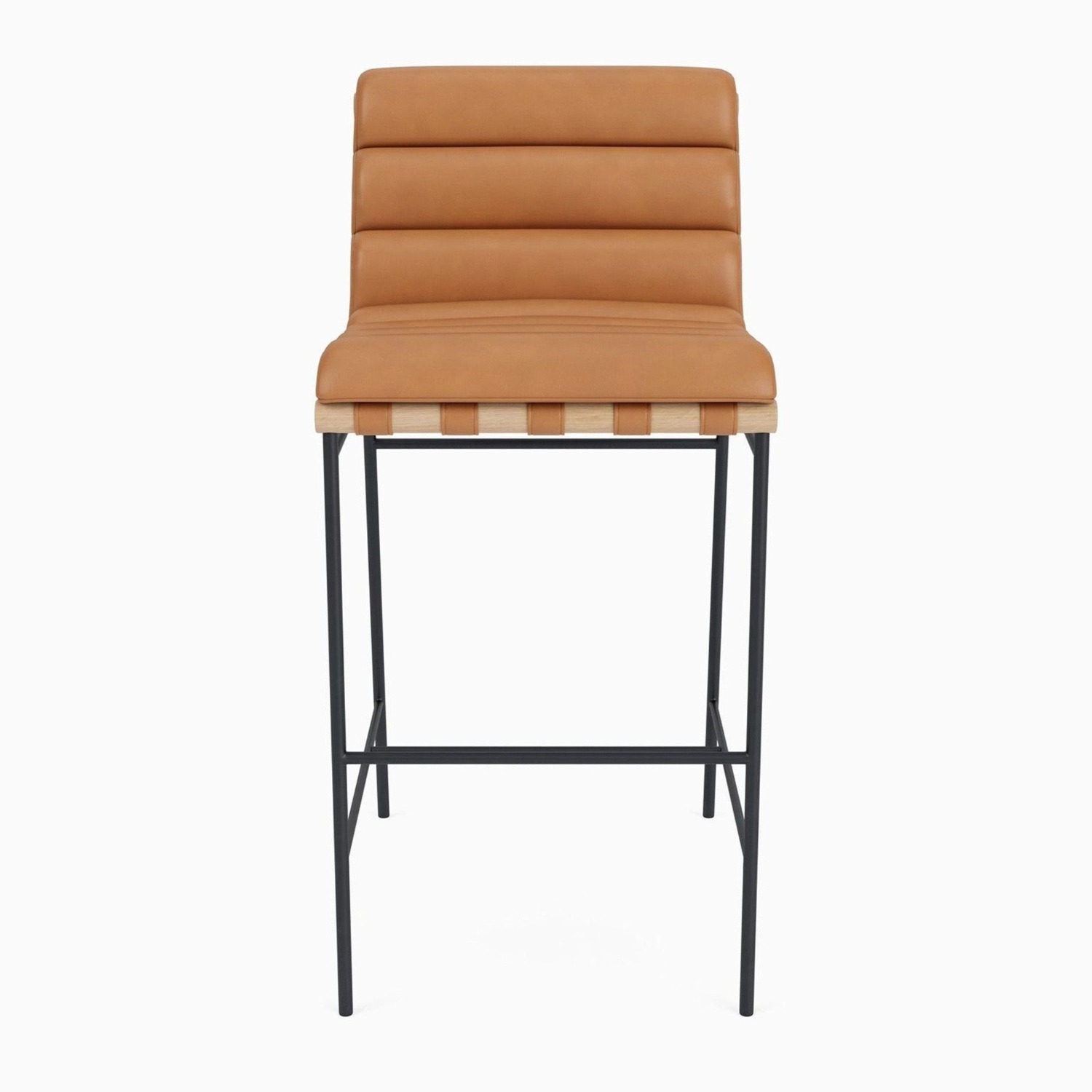 Denver Modern Vail Stool in Saddle Leather - image-1