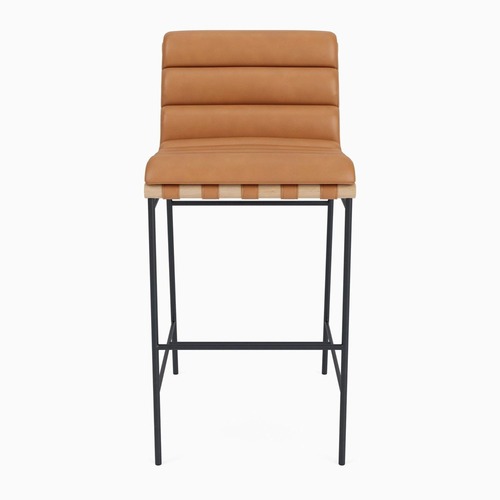 Used Denver Modern Vail Stool in Saddle Leather for sale on AptDeco