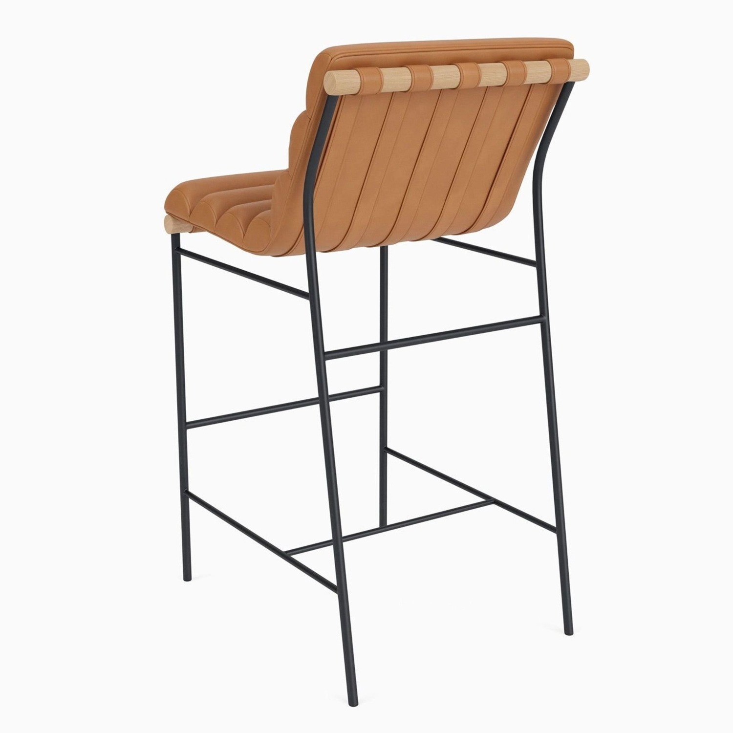 Denver Modern Vail Stool in Saddle Leather - image-2