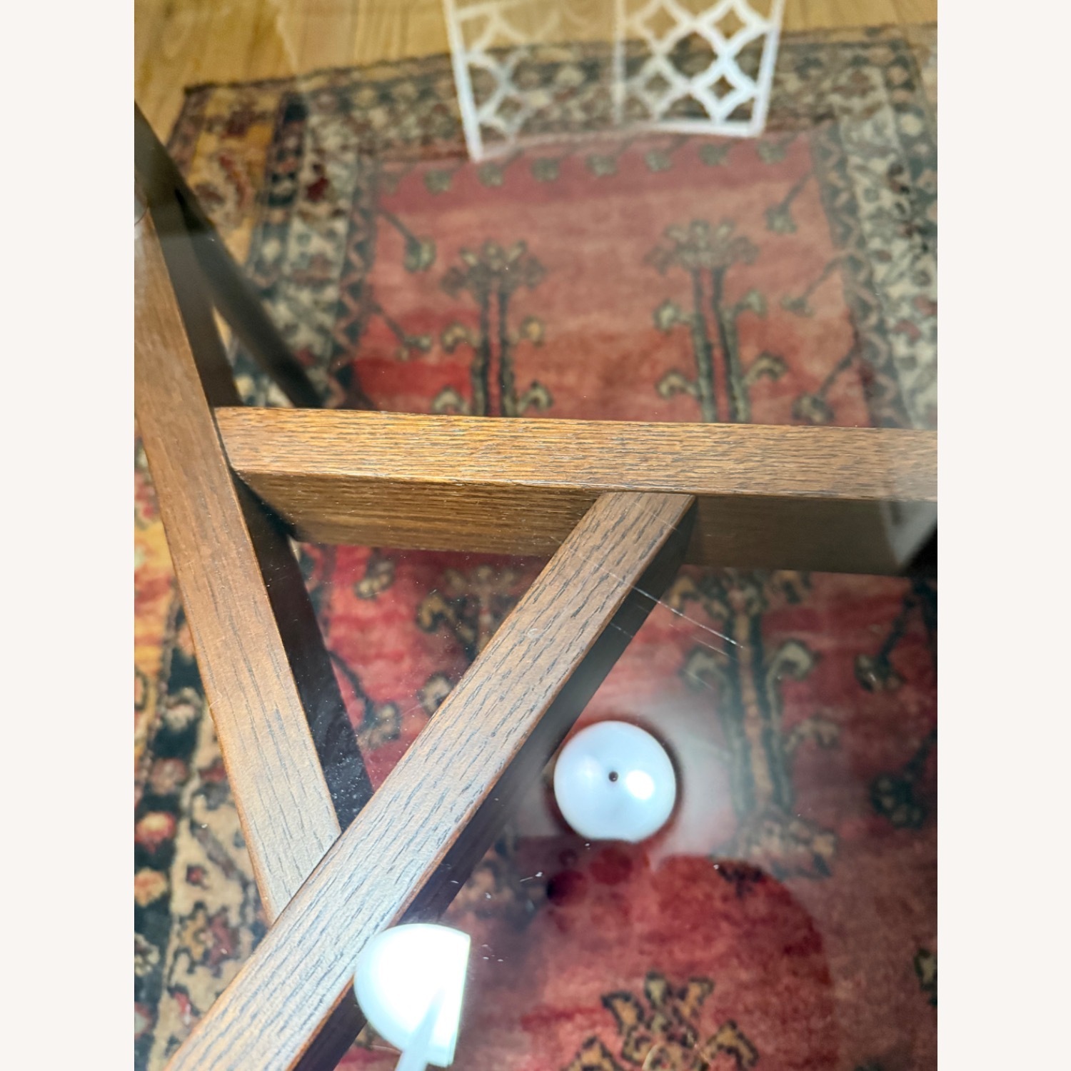 Article Solid Wood and Glass Coffee Table - image-4