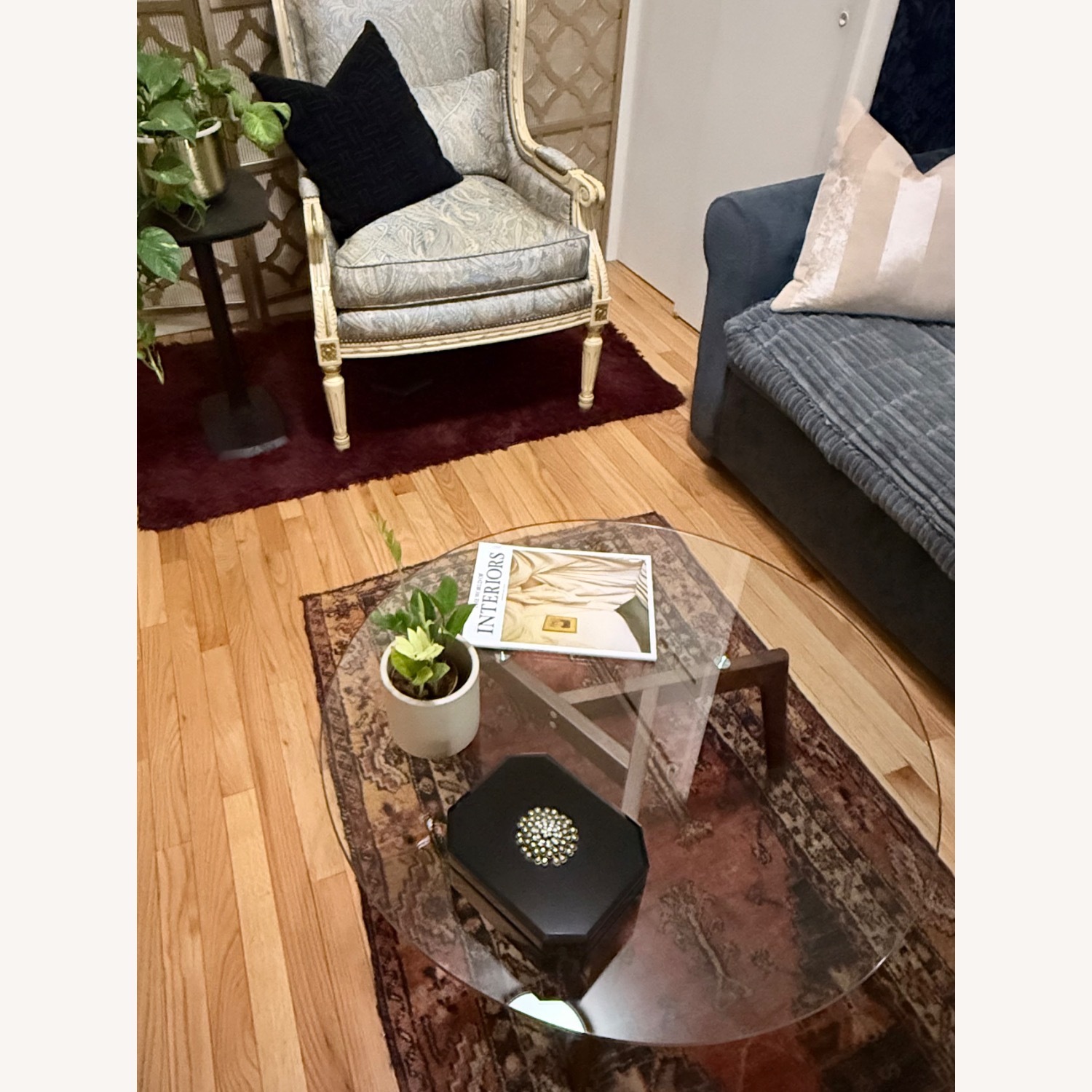 Article Solid Wood and Glass Coffee Table - image-6