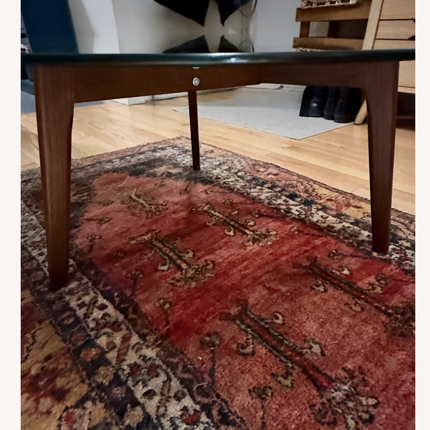 Article Solid Wood and Glass Coffee Table - image-3