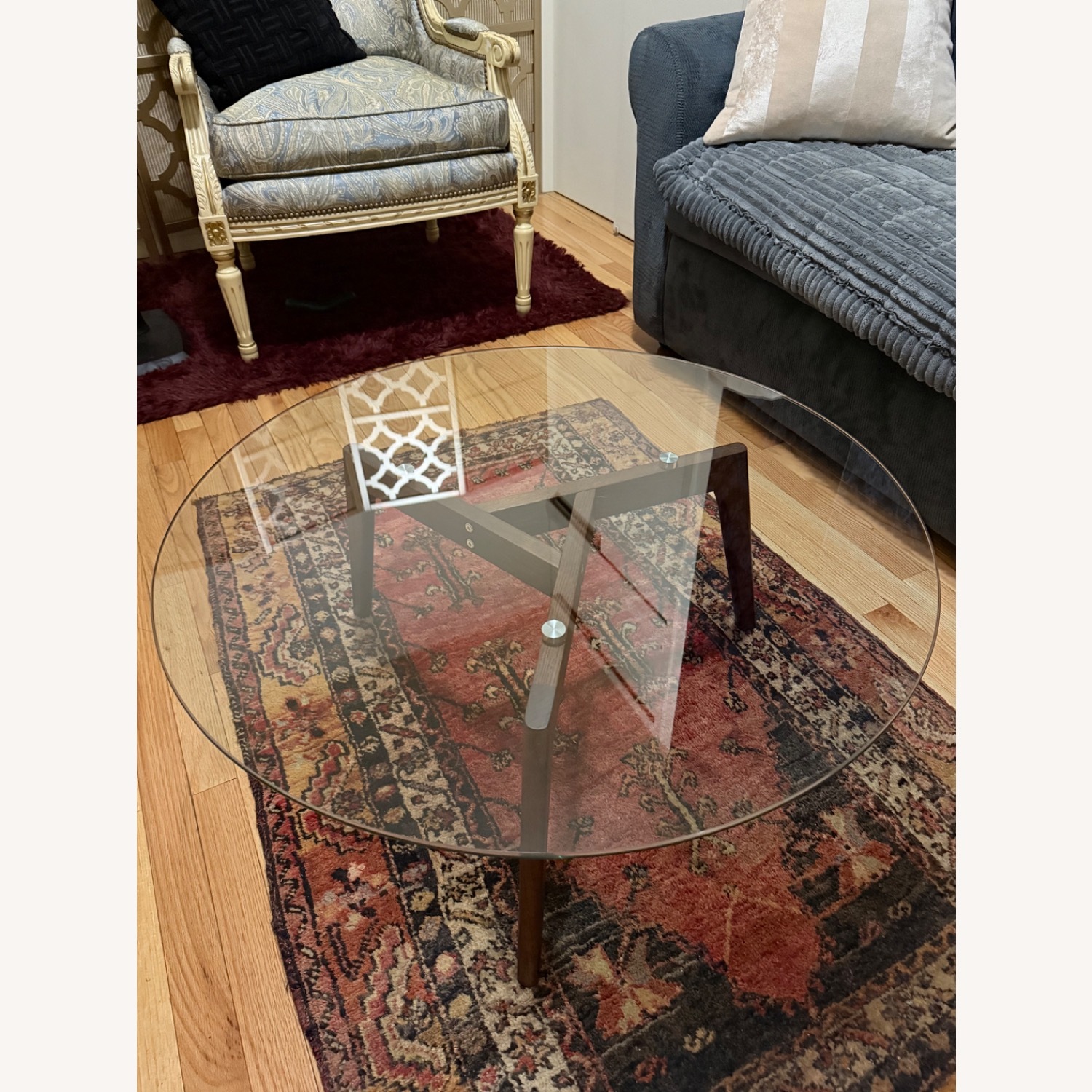 Article Solid Wood and Glass Coffee Table - image-2